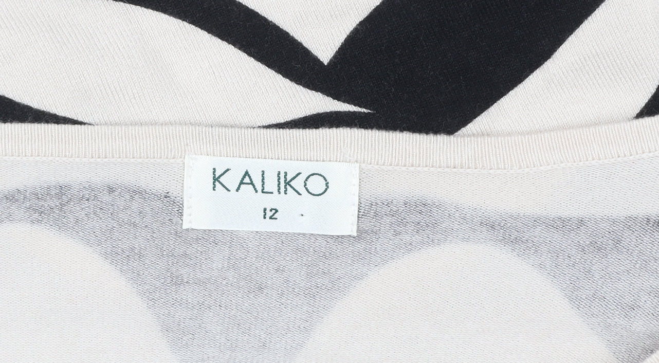 Womens UK Size 12 Kaliko Beige Cardigan Jumper
