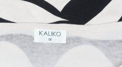 Womens UK Size 12 Kaliko Beige Cardigan Jumper
