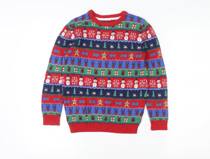 Boys UK Size 6 Years TU Multicoloured Pullover Jumper