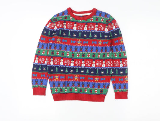 Boys UK Size 6 Years TU Multicoloured Pullover Jumper