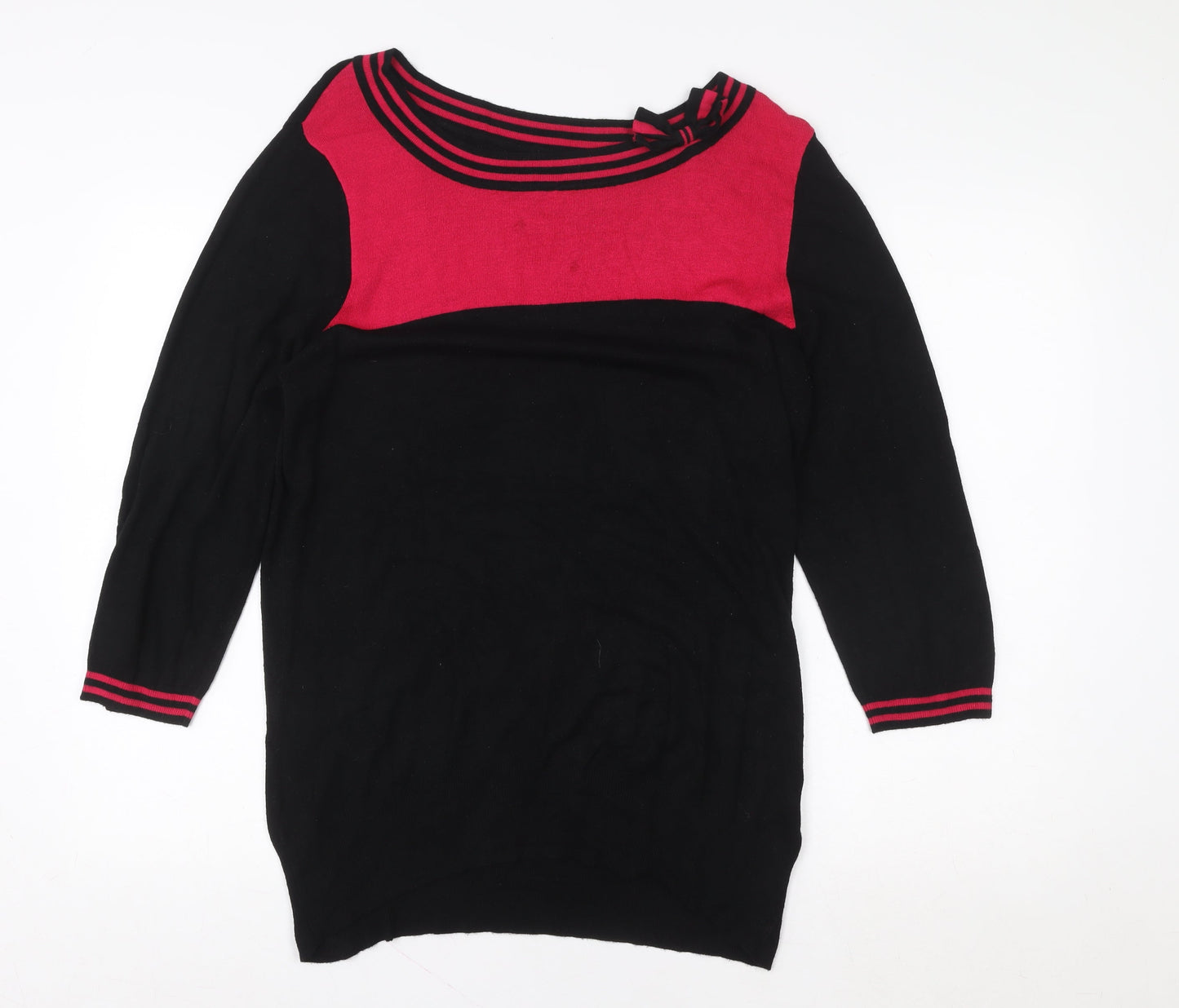 Womens UK Size 16 Wallis Black Tunic Sweatshirt