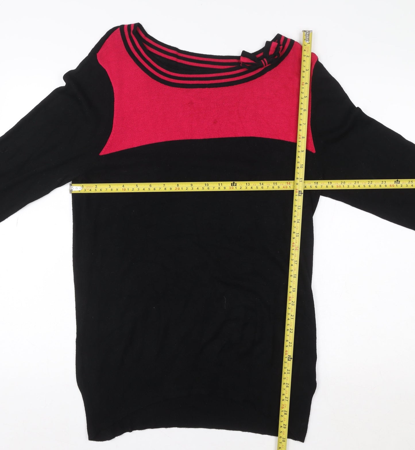Womens UK Size 16 Wallis Black Tunic Sweatshirt