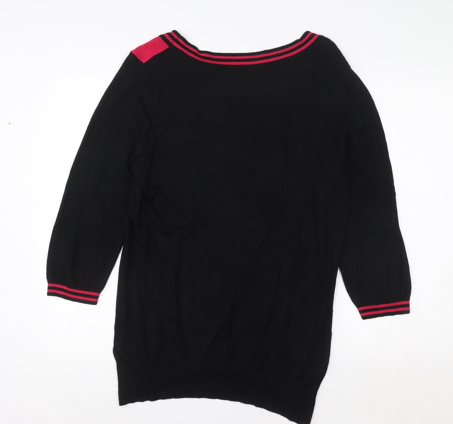 Womens UK Size 16 Wallis Black Tunic Sweatshirt