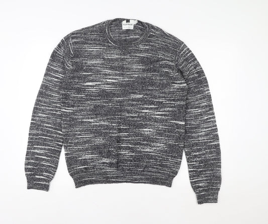 Mens UK Size L Topman Grey Pullover Sweatshirt