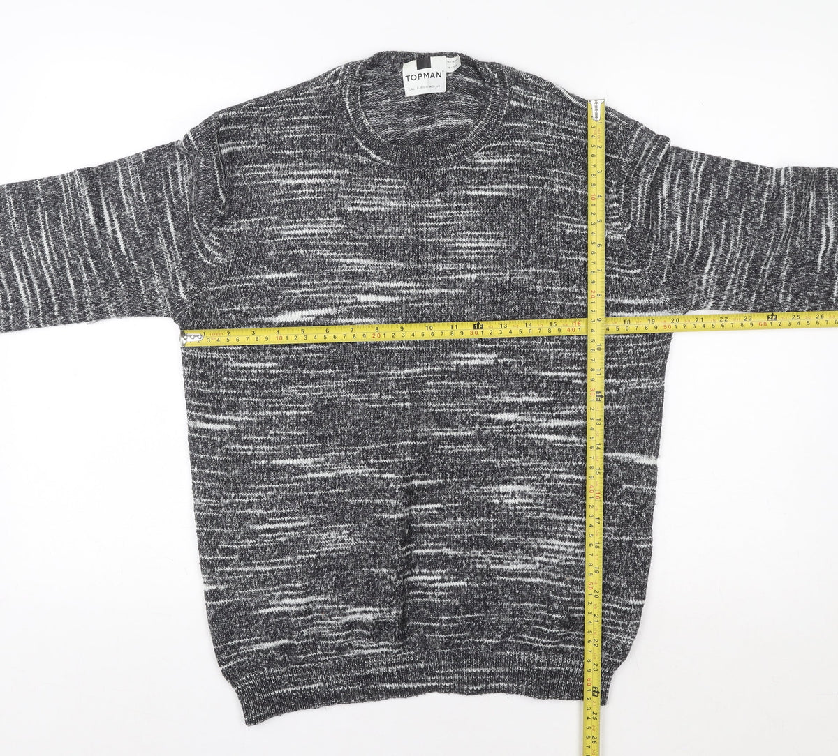 Mens UK Size L Topman Grey Pullover Sweatshirt