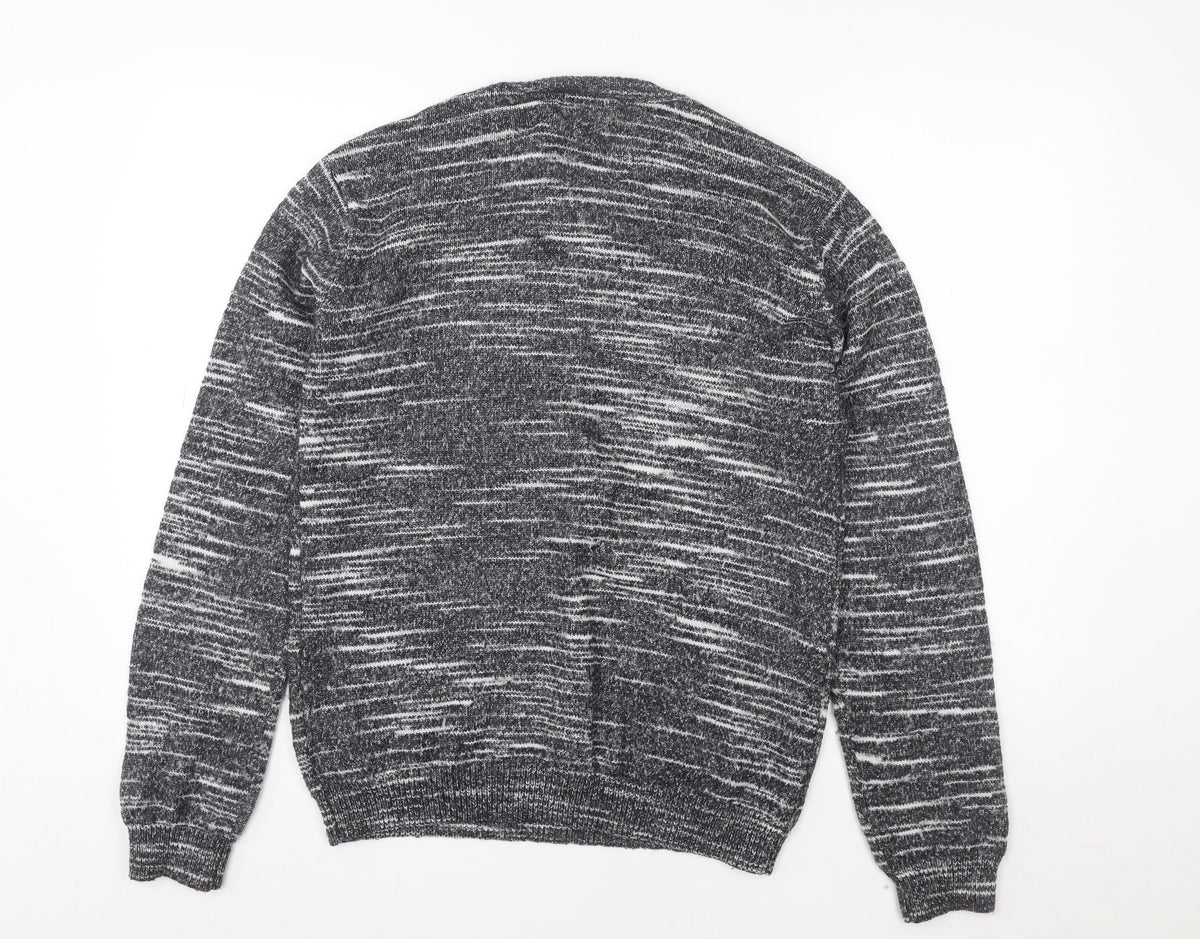 Mens UK Size L Topman Grey Pullover Sweatshirt