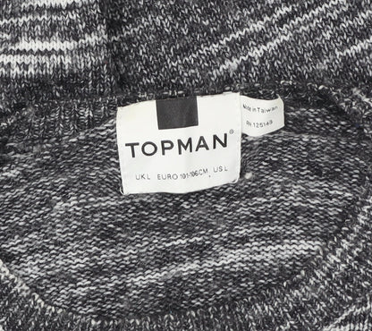 Mens UK Size L Topman Grey Pullover Sweatshirt