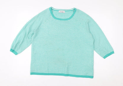 Womens UK Size 14 Marks and Spencer Green Pullover Sweatshirt