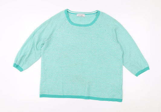 Womens UK Size 14 Marks and Spencer Green Pullover Sweatshirt