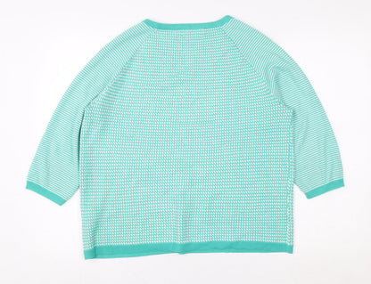 Womens UK Size 14 Marks and Spencer Green Pullover Sweatshirt