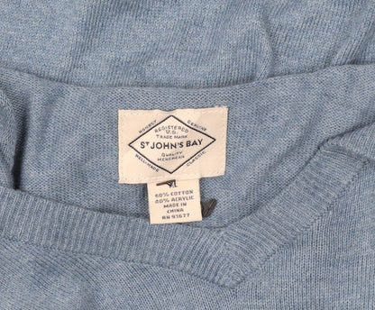 Womens UK Size M St. John’s Bay Blue Pullover Sweatshirt
