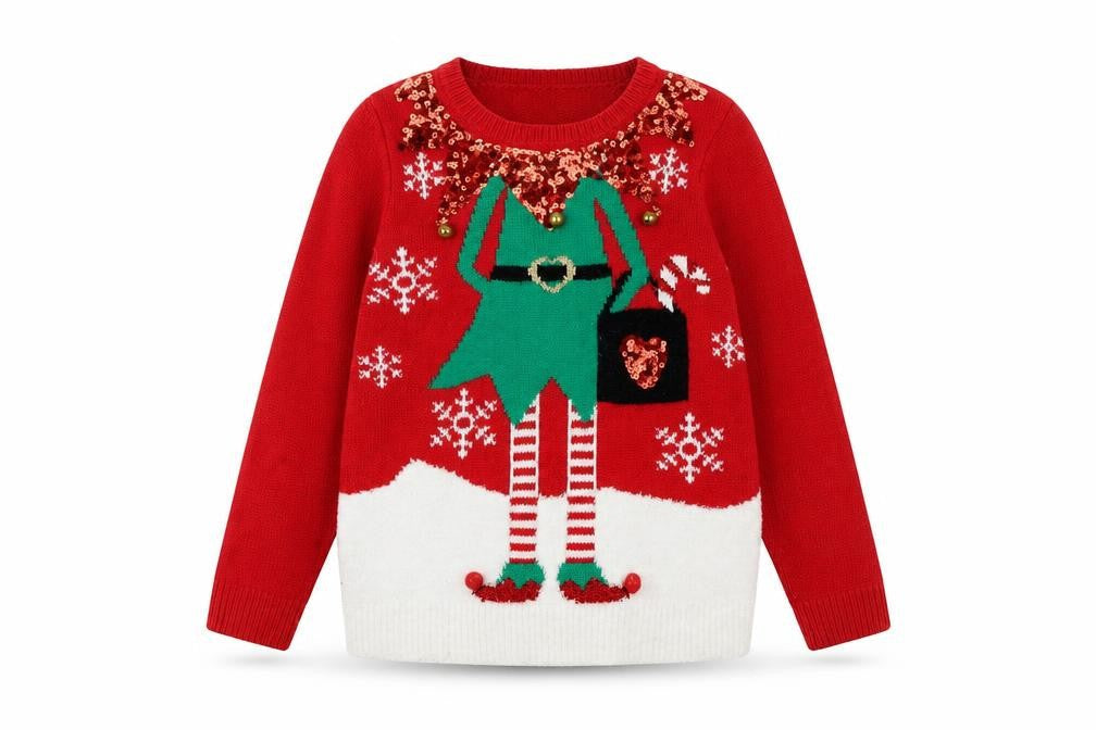 Girls UK Size 6 Years F&F Red Pullover Jumper