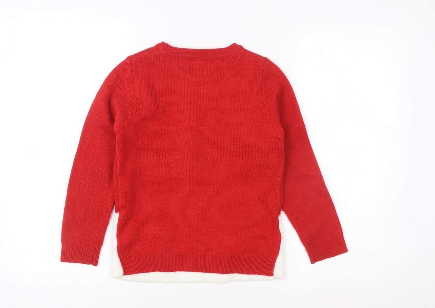 Girls UK Size 6 Years F&F Red Pullover Jumper