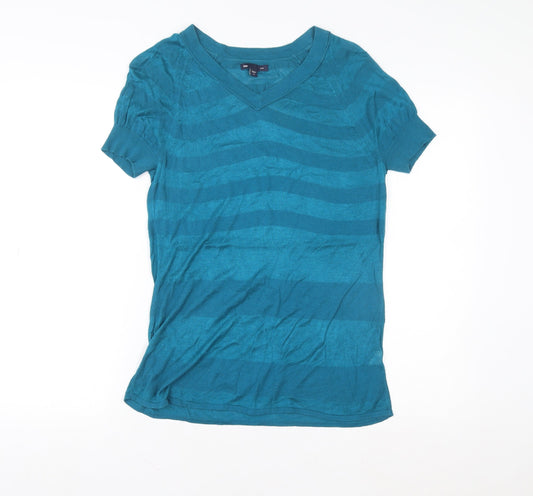 Womens UK Size M Gap Blue Basic T-Shirt