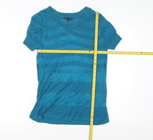 Womens UK Size M Gap Blue Basic T-Shirt