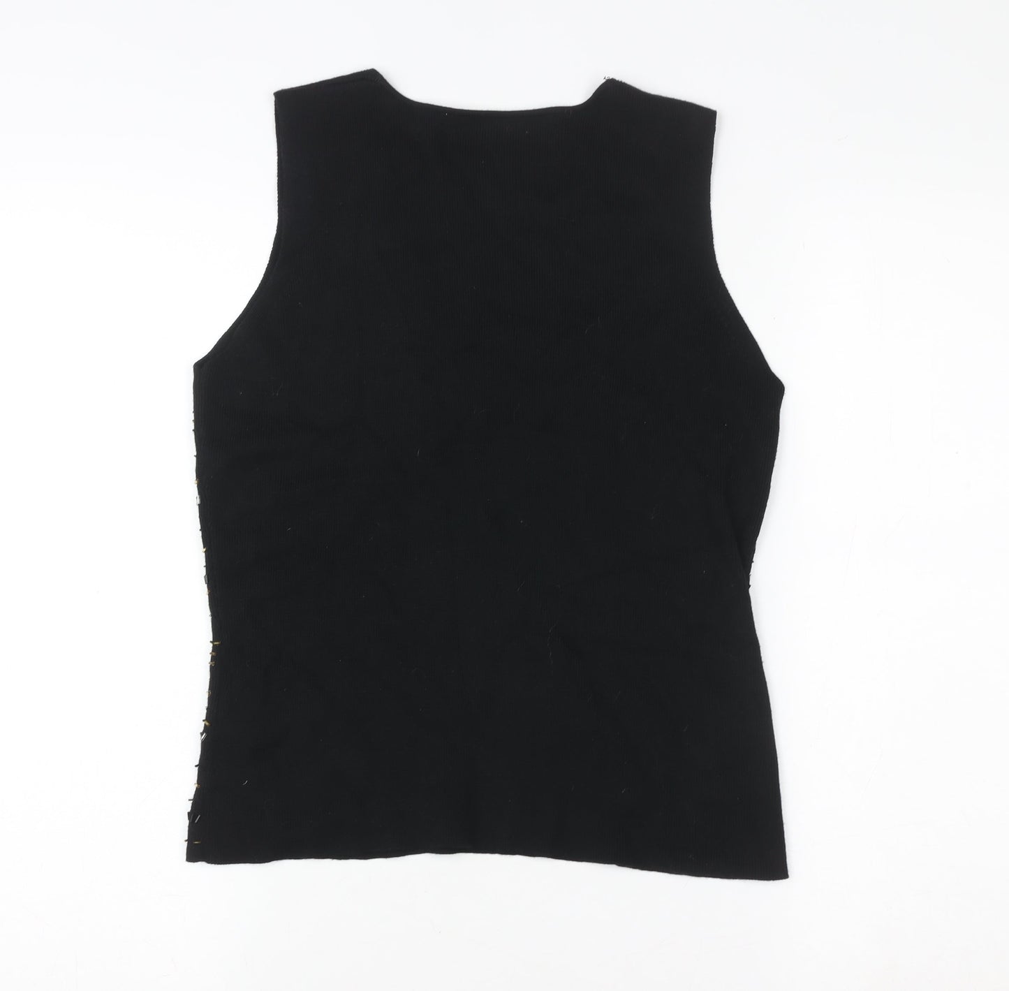 Womens UK Size S Roman Originals Black Basic Tank