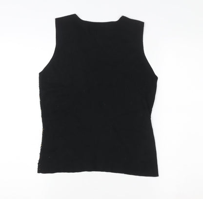 Womens UK Size S Roman Originals Black Basic Tank