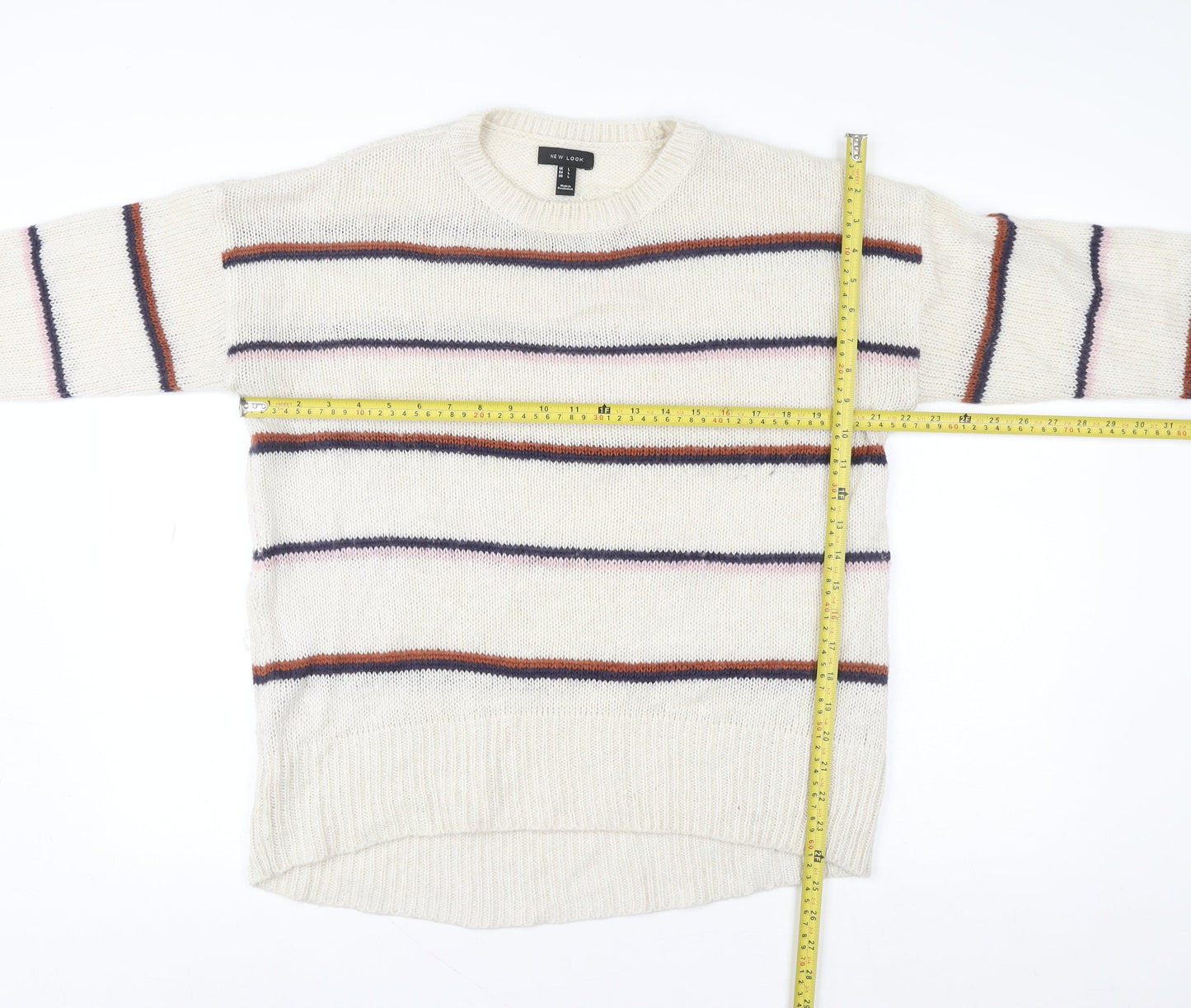 Womens UK Size L New Look Ivory Pullover Jumper