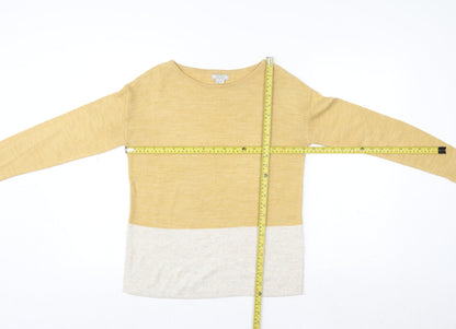 Womens UK Size 6 Fat Face Yellow Pullover Sweatshirt