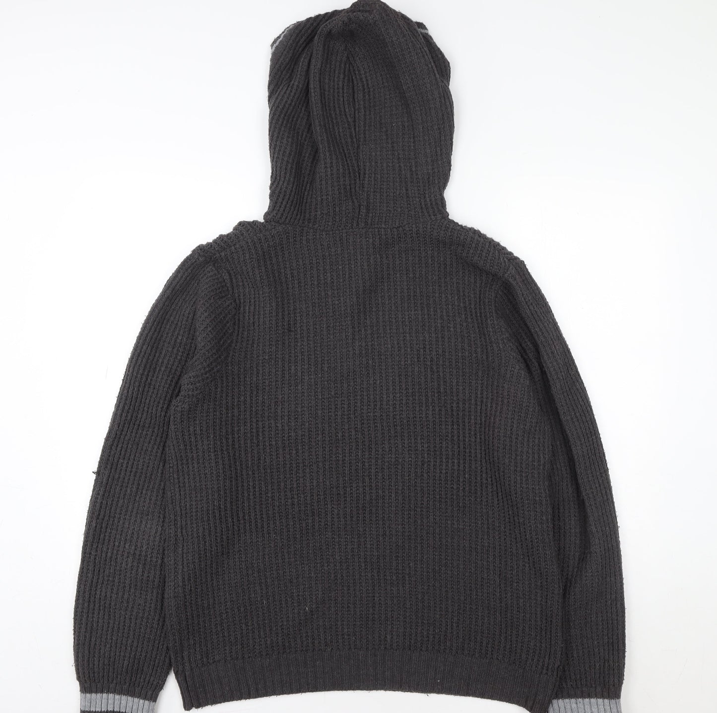 Womens UK Size L Topman Grey Henley Jumper