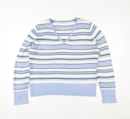 Womens UK Size 16 Papaya Blue Pullover Sweatshirt