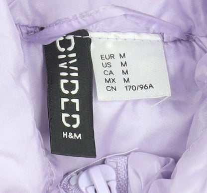 Womens UK Size 12 H&M Purple Puffer Jacket