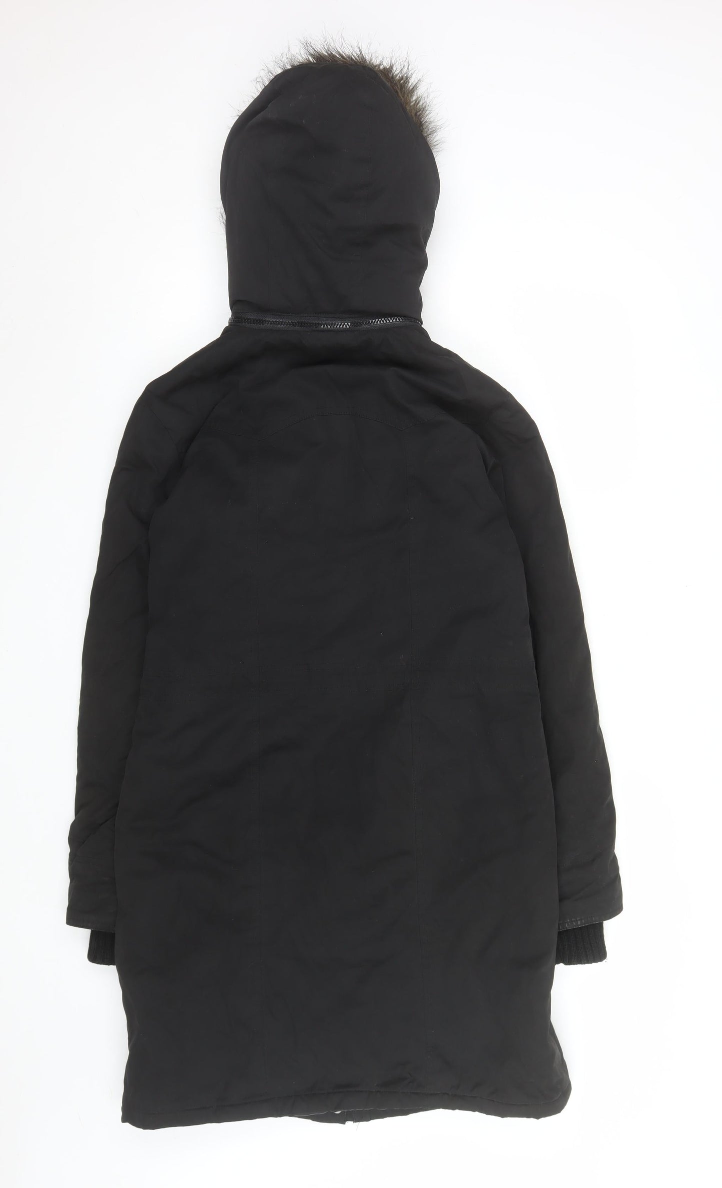 Unisex Adults UK Size 38 Warehouse Black Parka Coat
