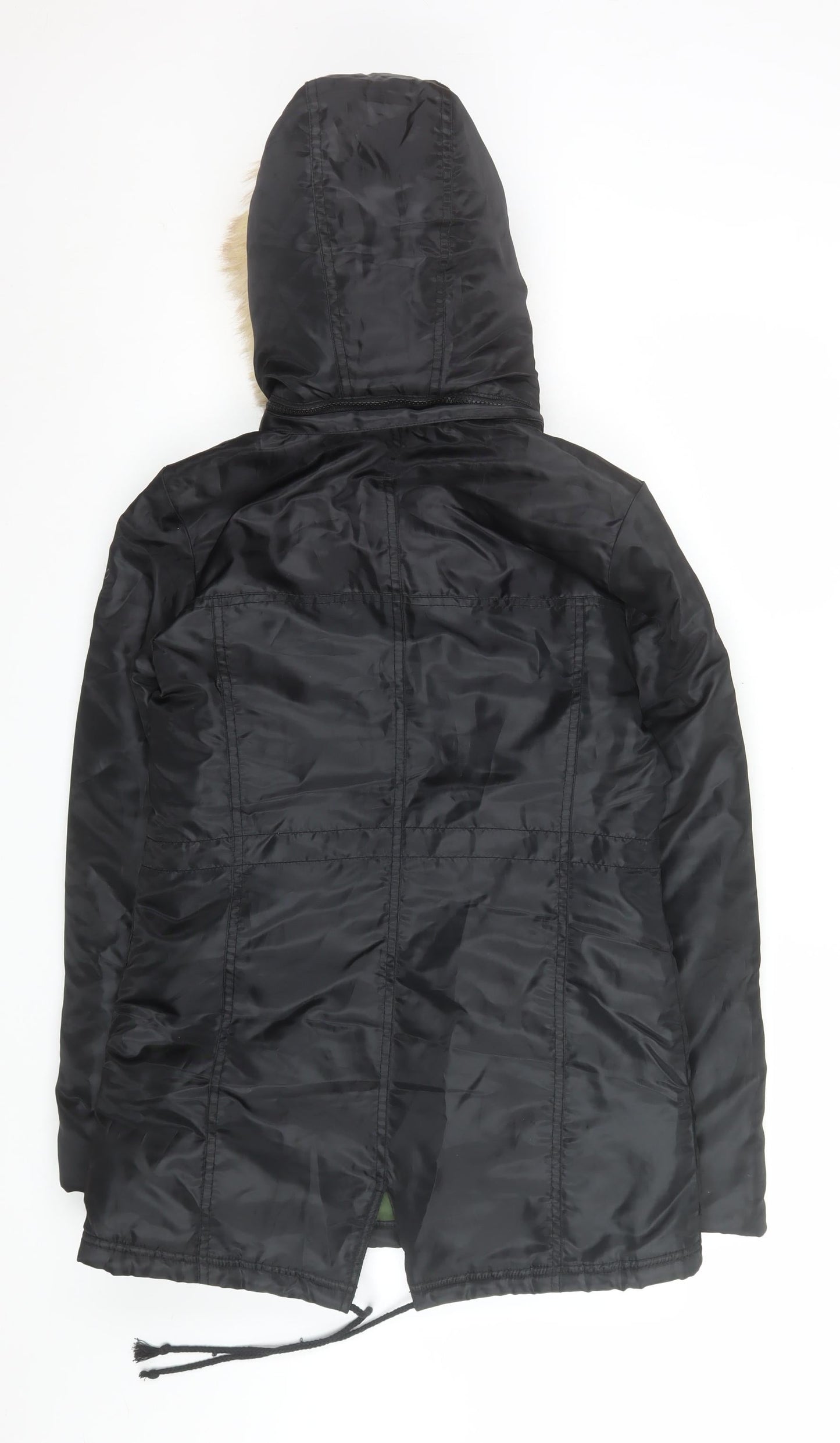 Womens UK Size S ROXY Black Parka Coat