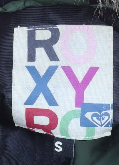 Womens UK Size S ROXY Black Parka Coat