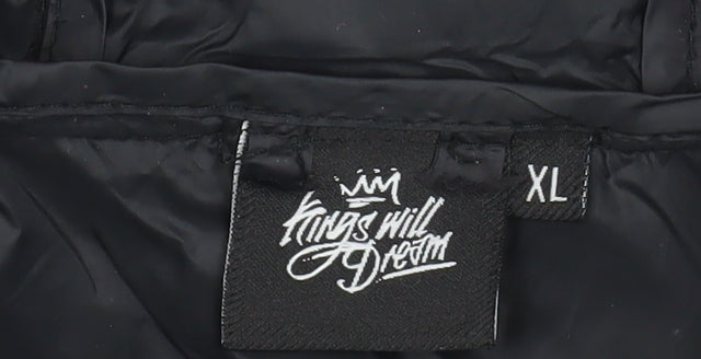Boys UK Size XL Kings Will Dream Black Puffer Jacket