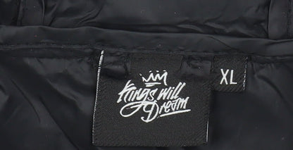 Boys UK Size XL Kings Will Dream Black Puffer Jacket