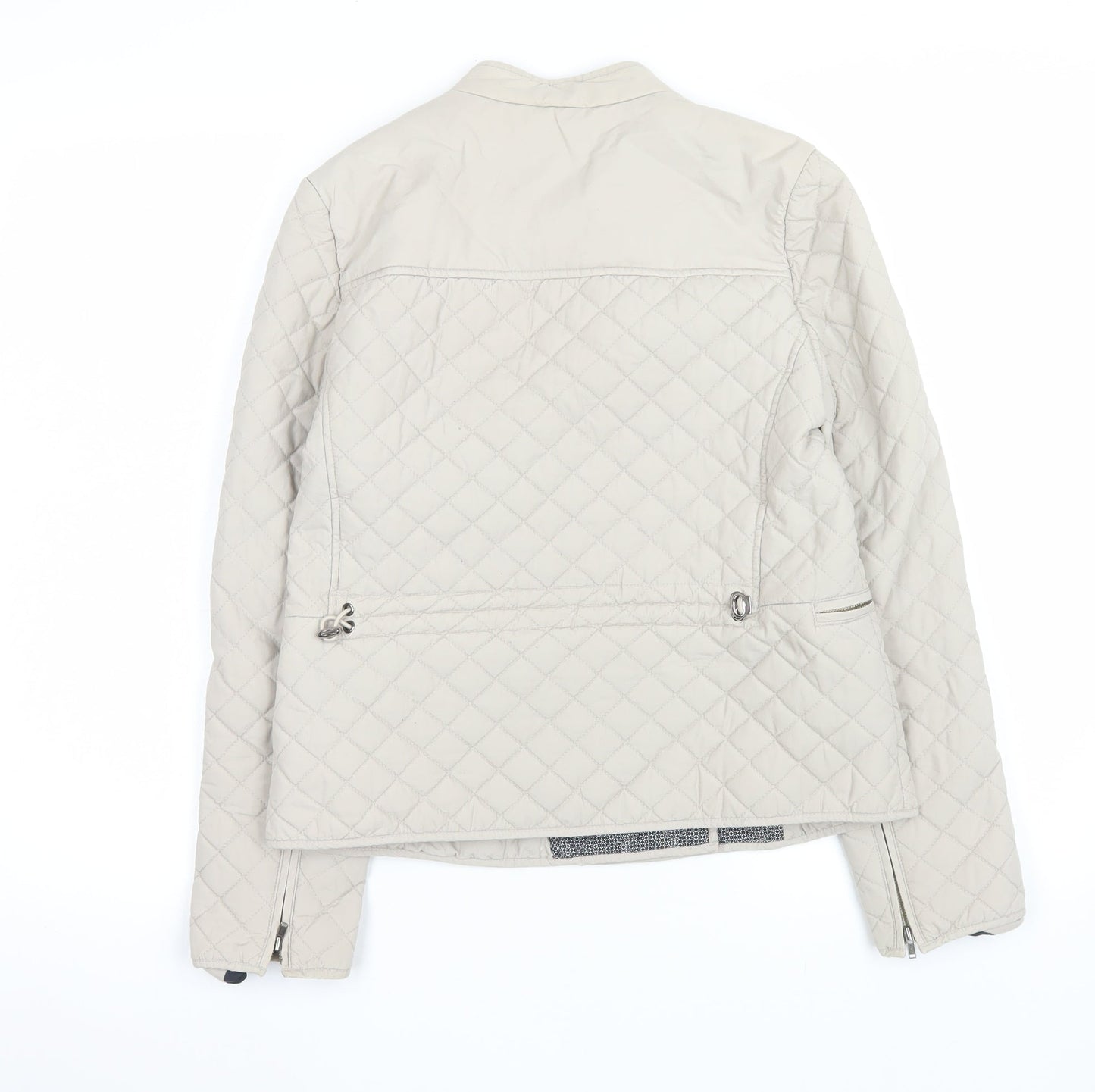 Womens UK Size 8 Hobbs Beige Quilted Coat