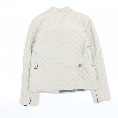 Womens UK Size 8 Hobbs Beige Quilted Coat