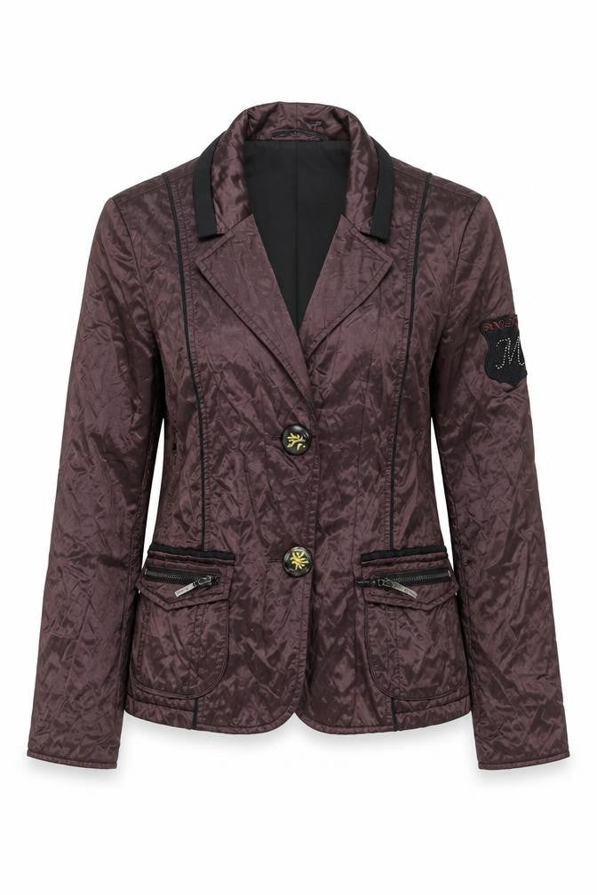 Mox Women Purple Polyester Blazer Jacket Size 12 Classic Style