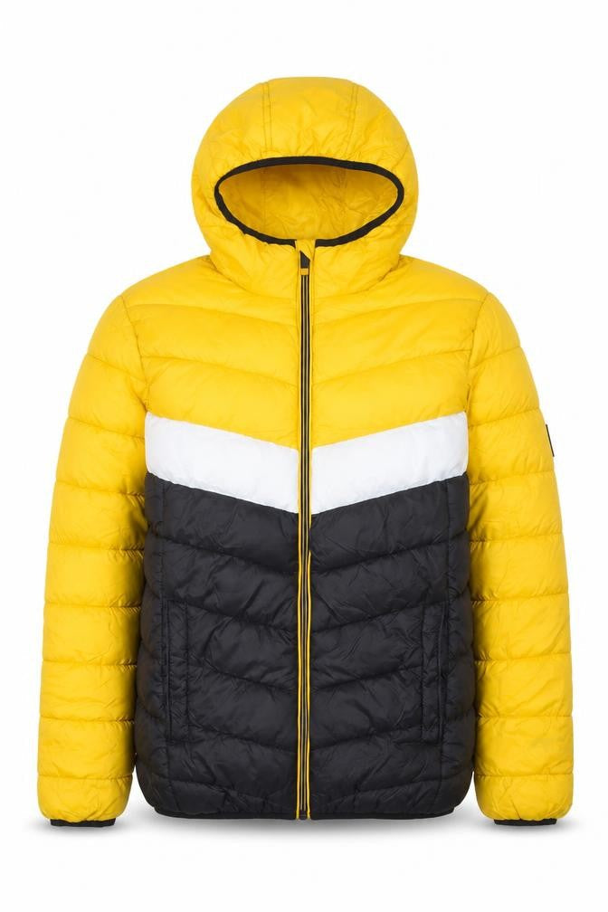 Womens UK Size 12 UNLIMTD POTENTIAL Yellow Puffer Jacket