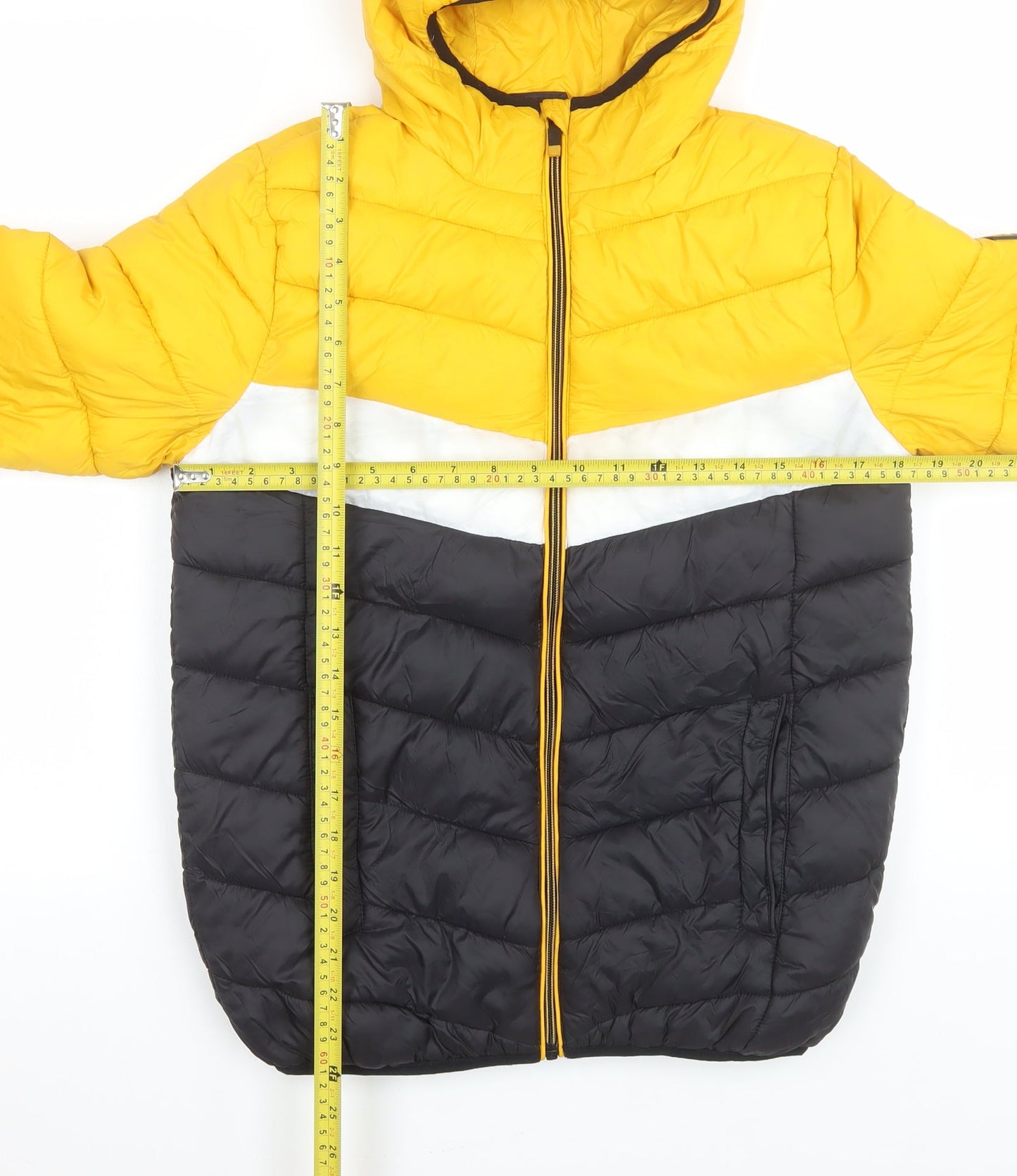 Womens UK Size 12 UNLIMTD POTENTIAL Yellow Puffer Jacket