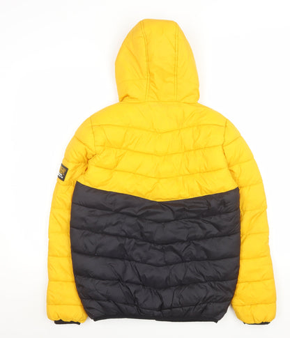 Womens UK Size 12 UNLIMTD POTENTIAL Yellow Puffer Jacket