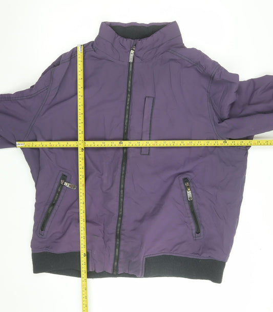 Mens UK Size 2XL Maine New England Purple Bomber Jacket