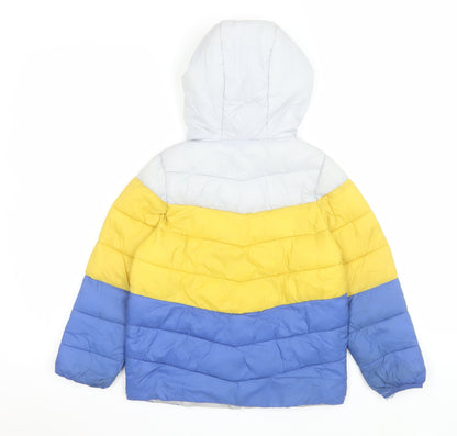 Boys UK Size 6-7 Years Marks and Spencer Multicoloured Puffer Jacket