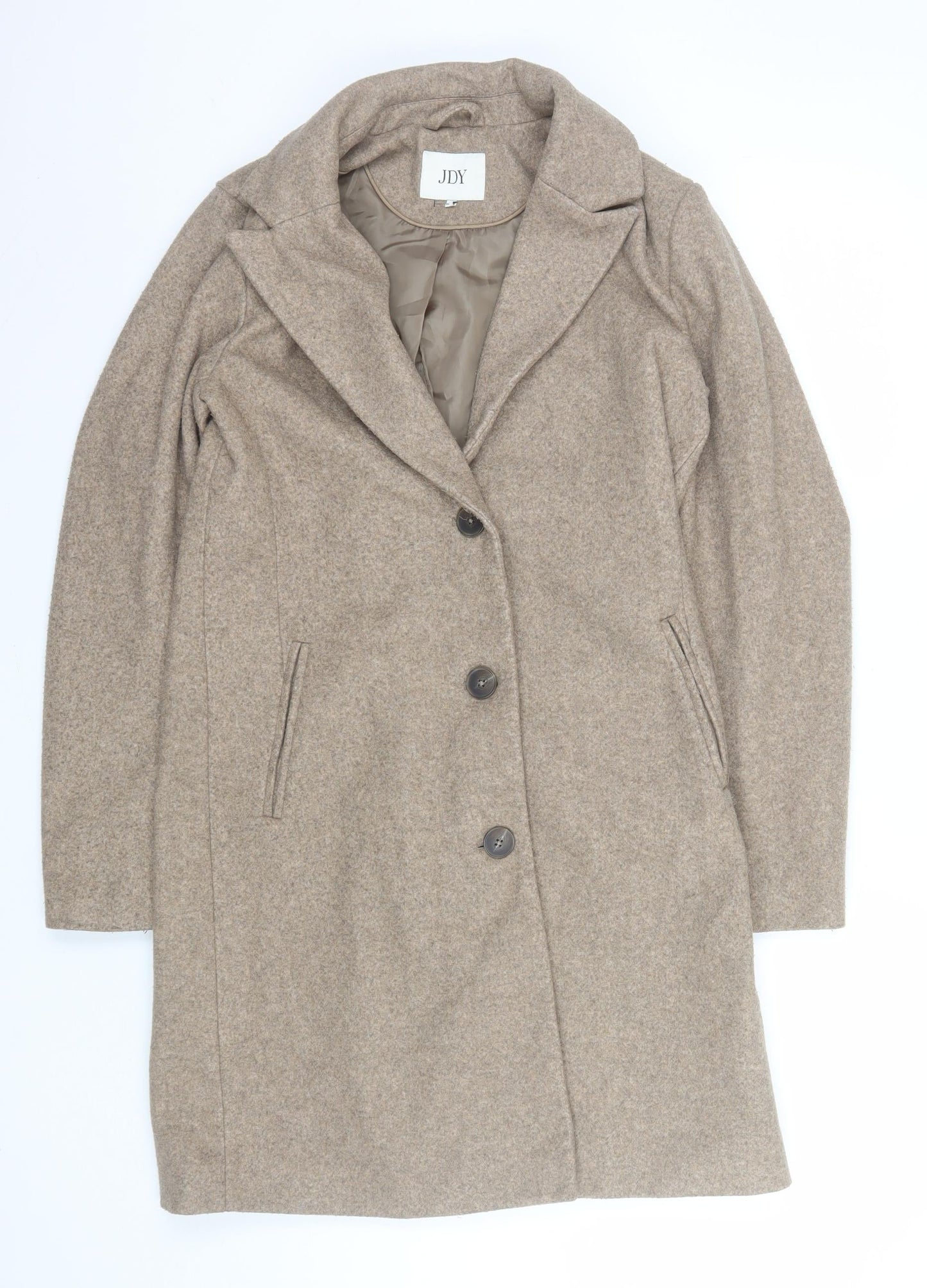Womens UK Size XS JDY Beige Overcoat
