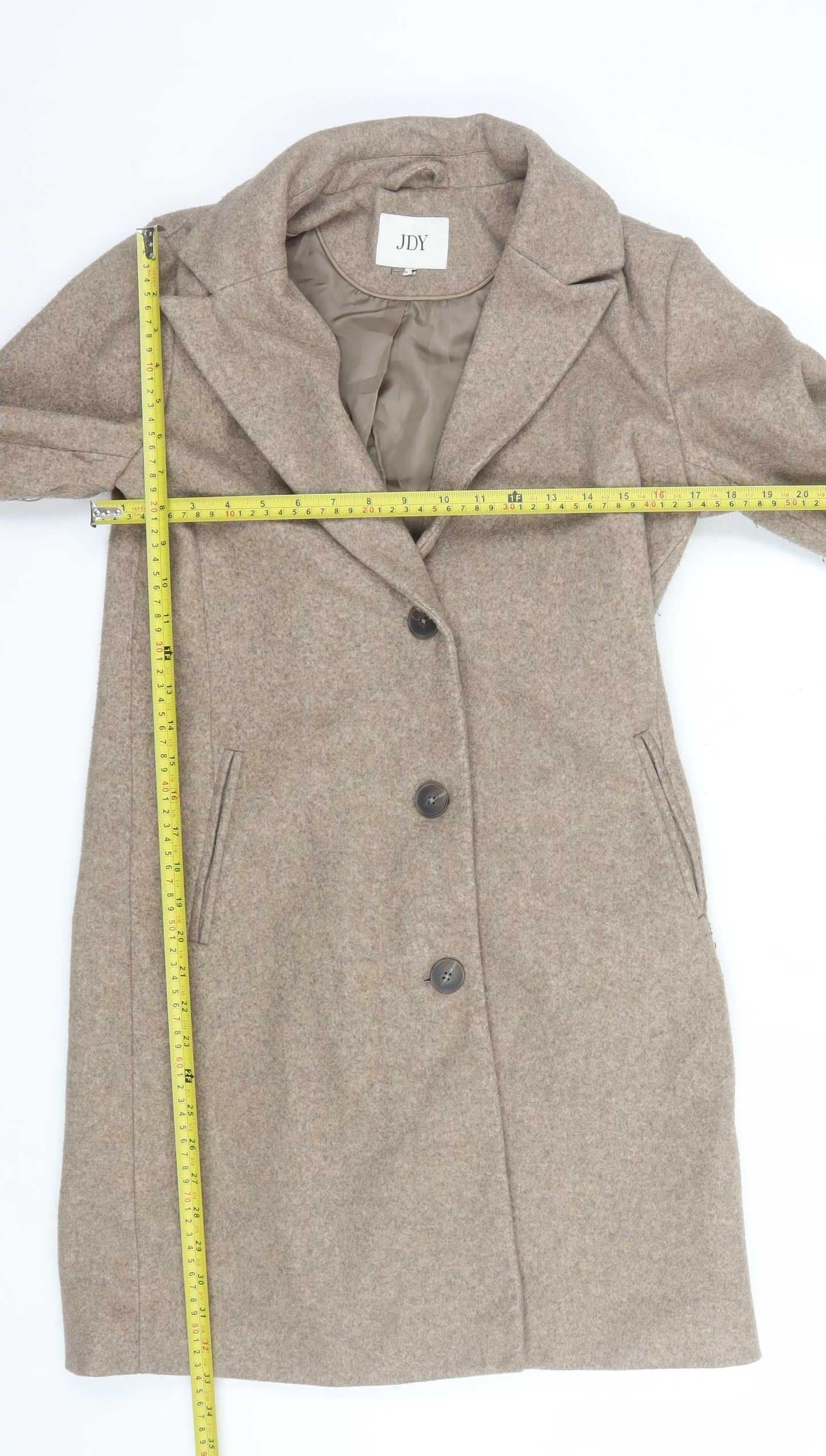 Womens UK Size XS JDY Beige Overcoat