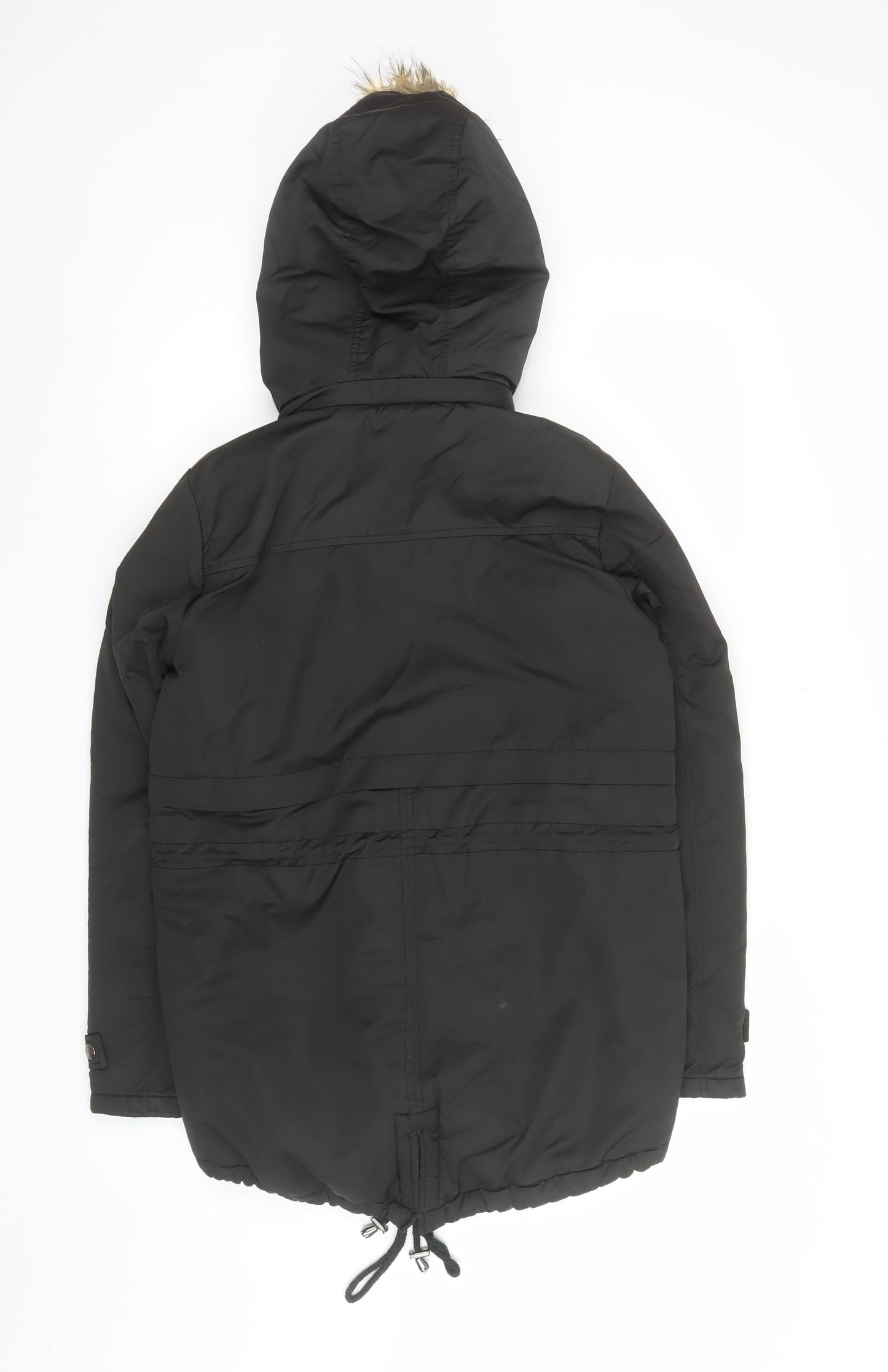 Womens UK Size S Z Design Black Parka Coat