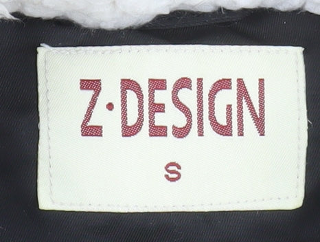 Womens UK Size S Z Design Black Parka Coat