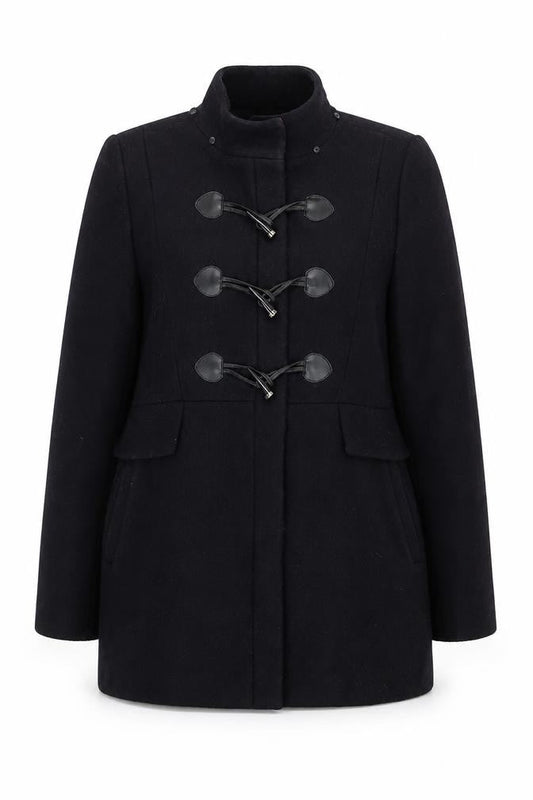 Womens UK Size 12 Zara Black Duffle Coat
