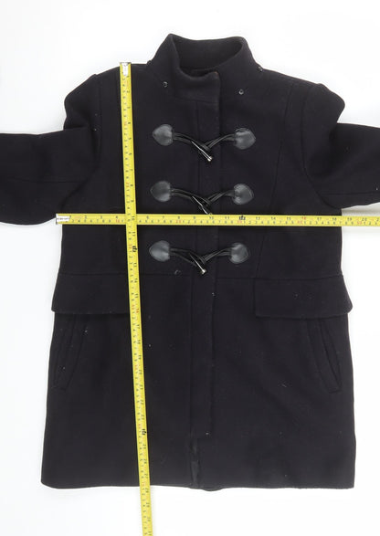 Womens UK Size 12 Zara Black Duffle Coat