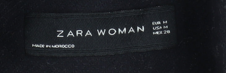 Womens UK Size 12 Zara Black Duffle Coat