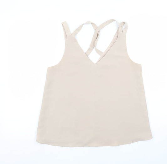 Womens UK Size 10 River Island Beige Camisole Tank