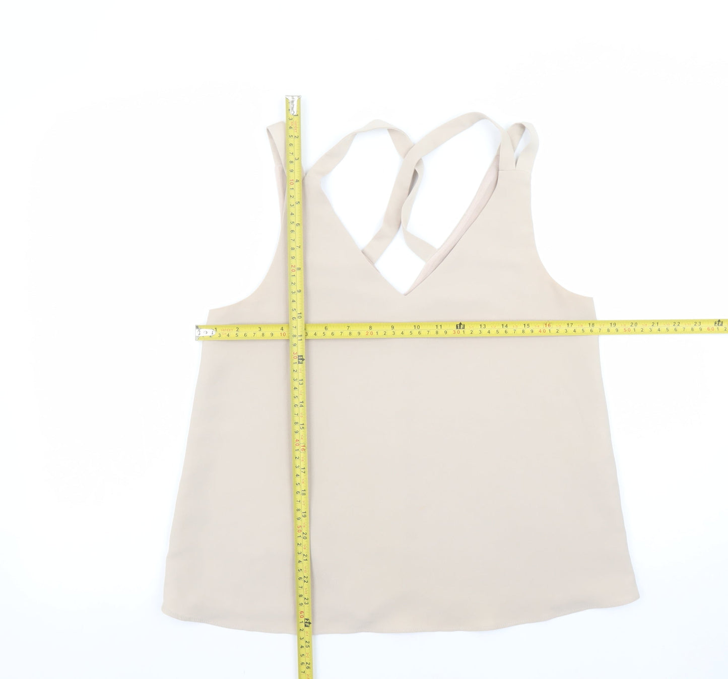 Womens UK Size 10 River Island Beige Camisole Tank