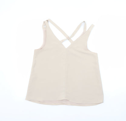 Womens UK Size 10 River Island Beige Camisole Tank