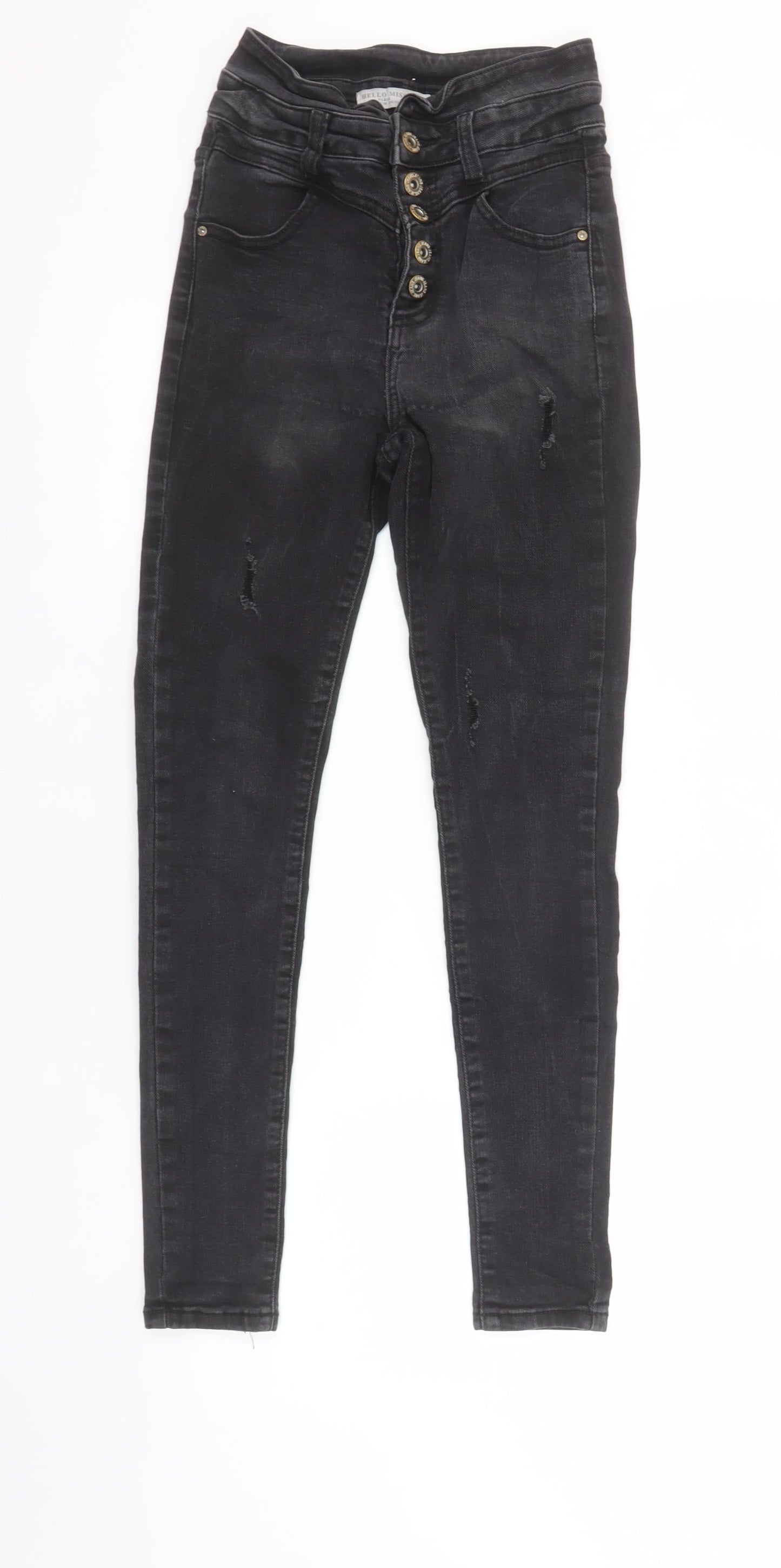 Womens UK Size 8 Hello Miss Slim Fit Skinny Black Jeans
